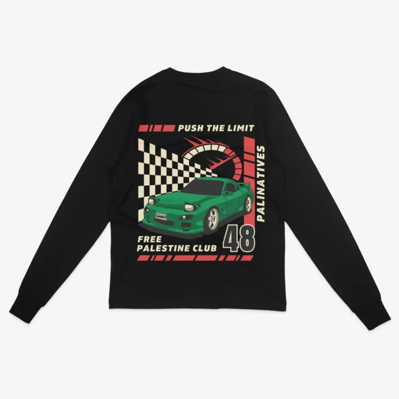 "Pali Race Car" Organic Supima Cotton Long Sleeves T-Shirt - Image 2