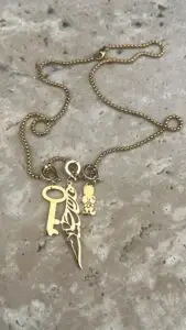 Zircon Palestine Hadala Key Necklace